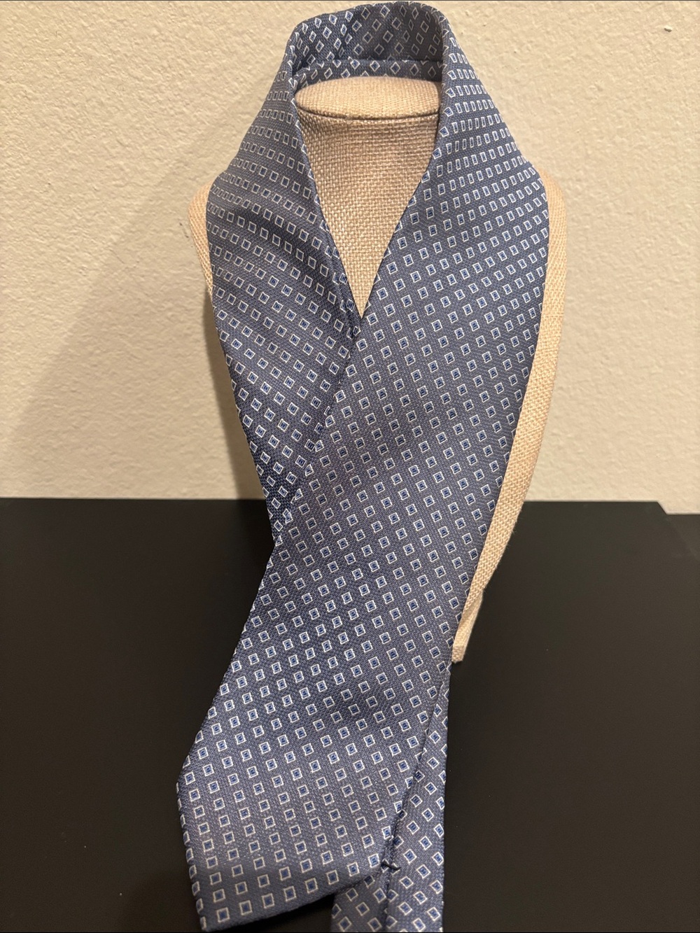 Calvin Klein Blue Geometric Silk Tie